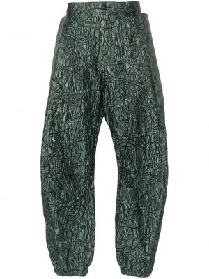 Pantaloni cu imagine cu imprimeu abstract Walter Van Beirendonck verde