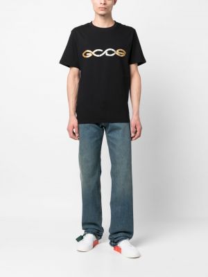 Koszulka bawełniana z nadrukiem Gcds czarna