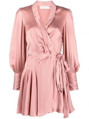 Rochie de mătase Zimmermann roz
