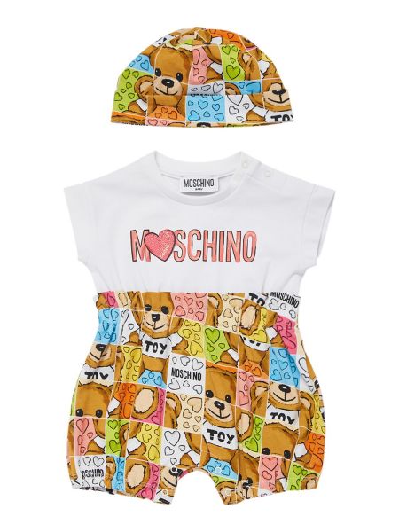 Jersey bomull romper for jenter Moschino hvit