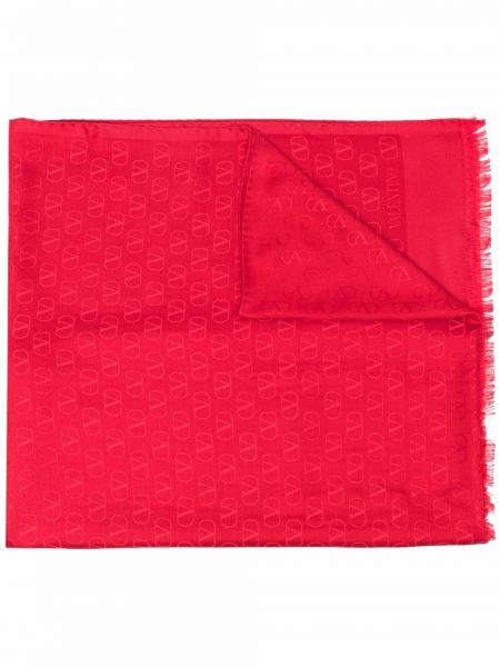 Bufanda de tejido jacquard Valentino rojo