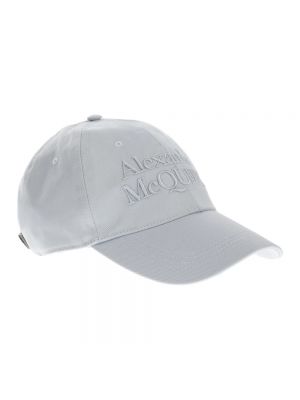 Gorra de algodón Alexander Mcqueen azul