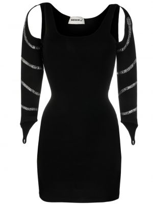 Плетена мини рокля Seen Users черно
