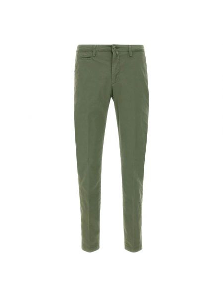 Obcisłe spodnie slim fit klasyczne Briglia zielone