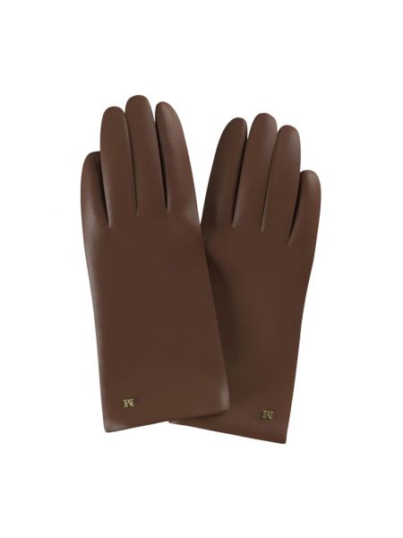 Rękawiczki Max Mara brązowe