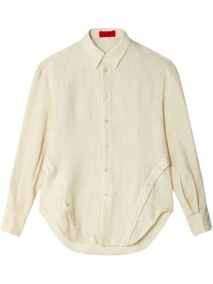 Пухена риза с копчета Eckhaus Latta бяло