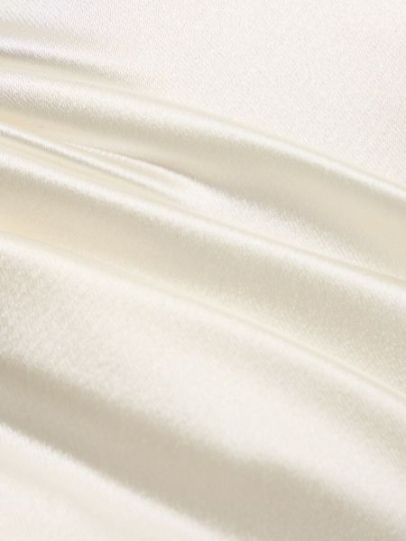 Mini vestido de raso Patou blanco