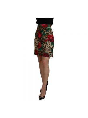 Minirock mit print mit leopardenmuster Dolce & Gabbana braun