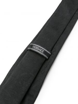 Jedwabny krawat Versace czarny
