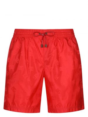 Žakárové šortky Dolce & Gabbana červená