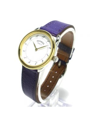 Zegarek ze stali chirurgicznej Hermès Vintage fioletowy