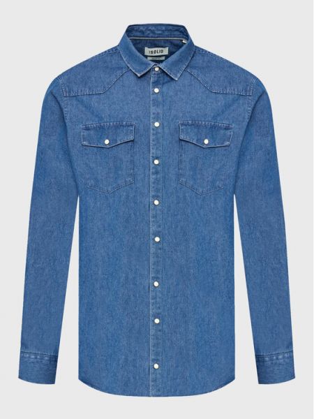Džínová košile Solid modrá