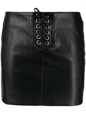 Krajkové šněrovací mini sukně Rotate černé