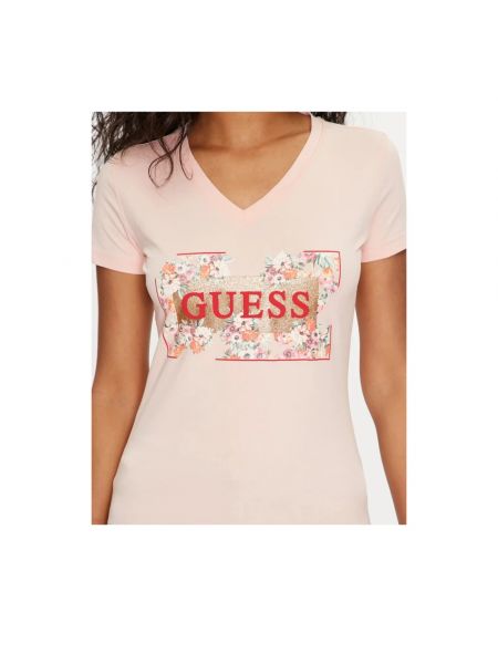 Camiseta de flores Guess rosa