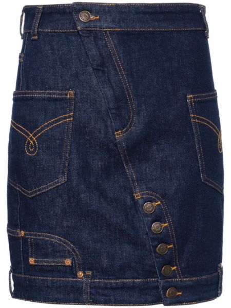 Pernata traper košulja Moschino Jeans plava