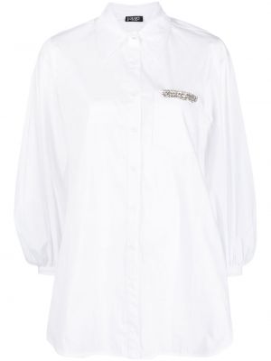 Oversize риза с кристали Liu Jo бяло