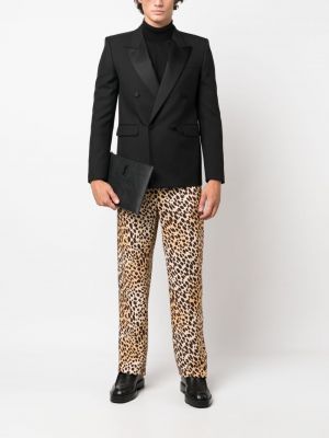 Leopardí rovné kalhoty s potiskem Dsquared2