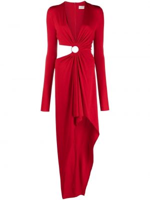 Abito da cocktail con scollo a v Alexandre Vauthier rosso