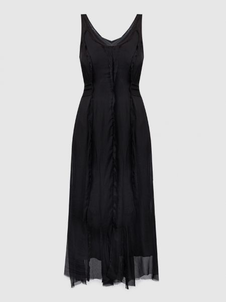 Асиметрична шовкова сукня Masnada чорна