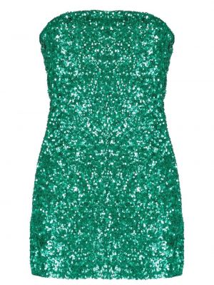 Mini šaty s flitry Retrofete zelené