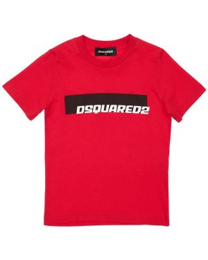Бавовняна футболка Dsquared2, червона