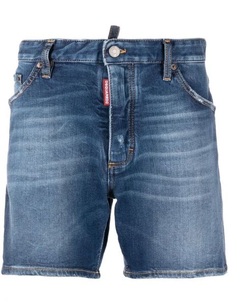 Shorts en jean effet usé Dsquared2 bleu