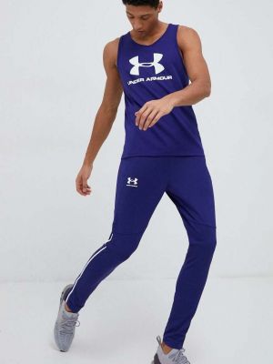 Однотонные спортивные штаны Under Armour фиолетовые