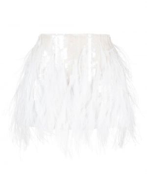 Mini sukně s flitry Retrofete - bílá