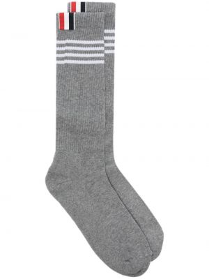 Chaussettes à rayures Thom Browne gris