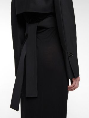 Hedvábná vlněná bunda Proenza Schouler černá