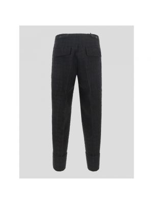 Pantalones chinos de lana de tweed Sapio negro