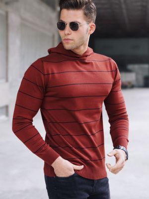 Sweter z kapturem Madmext różowy