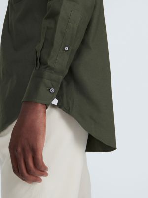 Bavlnená košeľa Loro Piana zelená