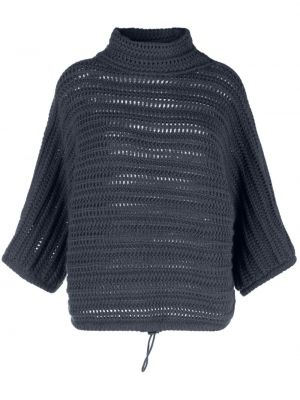 Кашмирен пуловер Brunello Cucinelli синьо
