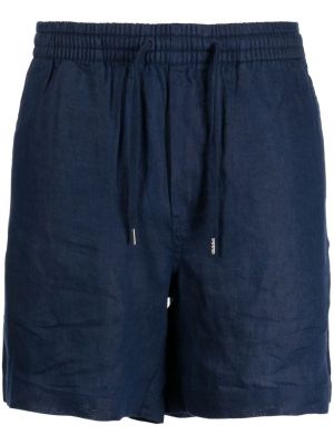 Lanene kratke hlače z vezenjem Polo Ralph Lauren modra