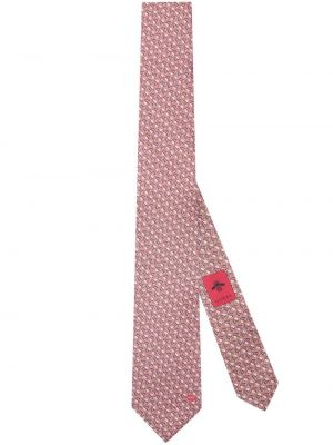 Krawat z nadrukiem Gucci różowy