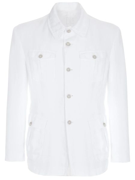 Куртка с карманами 120% Lino белая