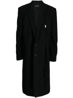 Medvilninis paltas su sagomis Ann Demeulemeester juoda