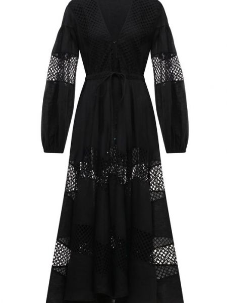 Льняное платье A Mere Co. черное