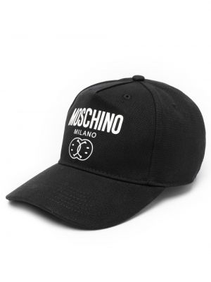 Bomull brodert cap Moschino svart