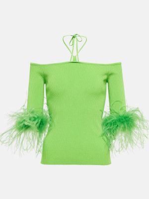 Pletený svetr z peří Giuseppe Di Morabito zelený