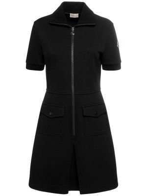 Βαμβακερή φόρεμα Moncler μαύρο
