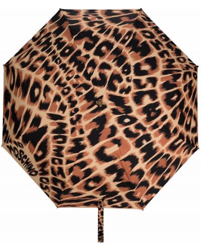 Paraguas con estampado leopardo Moschino