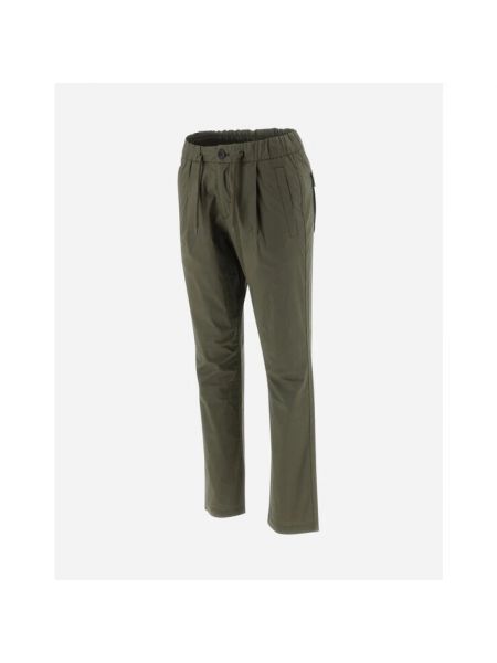 Pantalones chinos de algodón Herno verde