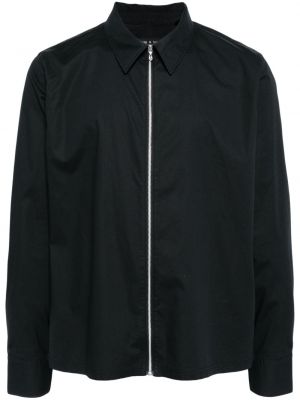Βαμβακερό πουκάμισο με φερμουάρ Rag & Bone μαύρο