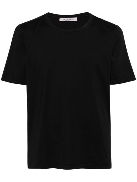 Βαμβακερή μπλούζα Fileria μαύρο