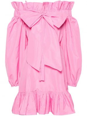Sukienka mini z falbankami Patou różowa