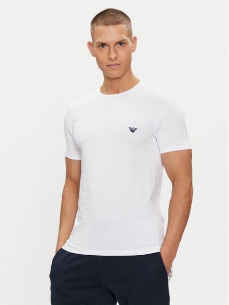 Marškinėliai slim fit Emporio Armani Underwear balta