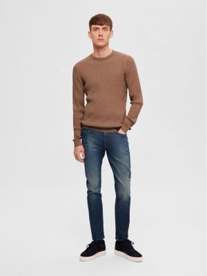 Sweter Selected Homme beżowy