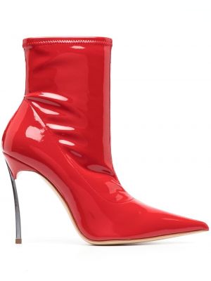 Členkové topánky Casadei červená